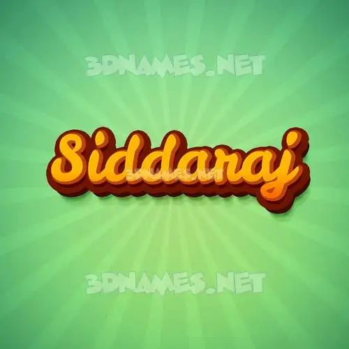 siddaraj in Green Rays style - 3D name wallpaper