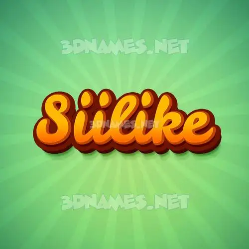 siilike in Green Rays style - 3D name wallpaper siilike in Green Rays style - 3D name wallpaper