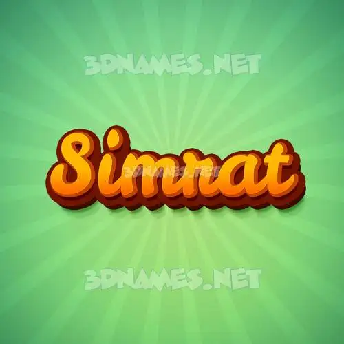 simrat in Green Rays style - 3D name wallpaper