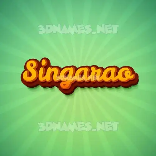 singarao in Green Rays style - 3D name wallpaper singarao in Green Rays style - 3D name wallpaper