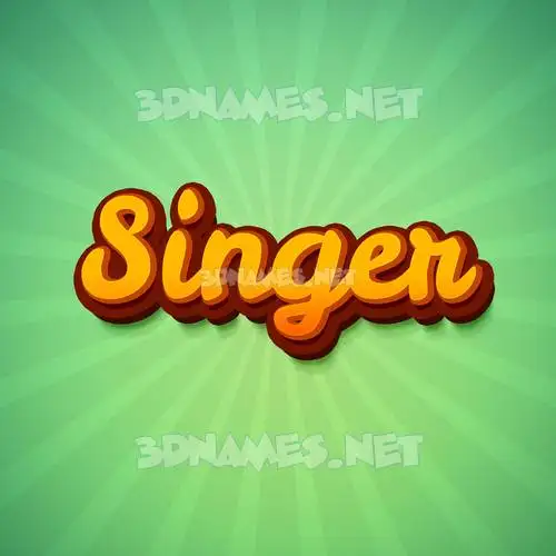 singer in Green Rays style - 3D name wallpaper singer in Green Rays style - 3D name wallpaper