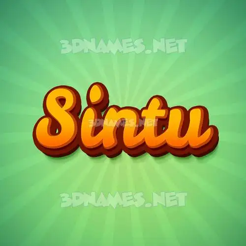 sintu in Green Rays style - 3D name wallpaper