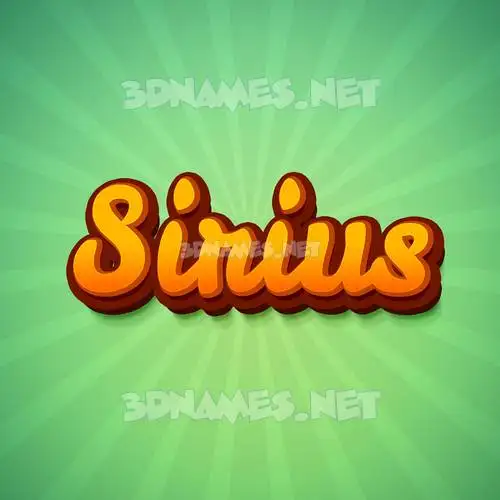 sirius in Green Rays style - 3D name wallpaper