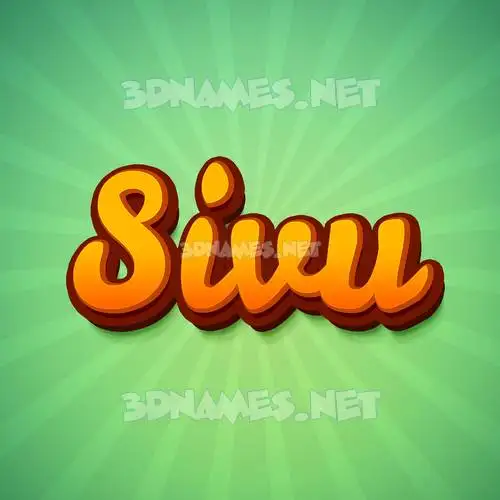 sivu in Green Rays style - 3D name wallpaper