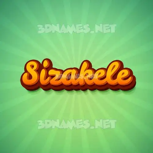 sizakele in Green Rays style - 3D name wallpaper sizakele in Green Rays style - 3D name wallpaper