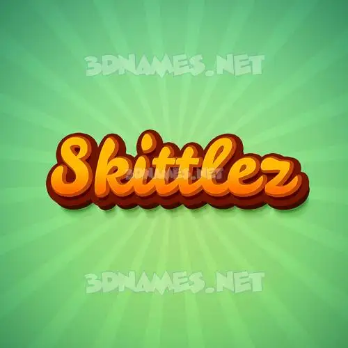 skittlez in Green Rays style - 3D name wallpaper