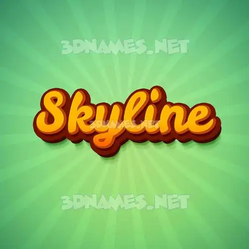skyline in Green Rays style - 3D name wallpaper skyline in Green Rays style - 3D name wallpaper