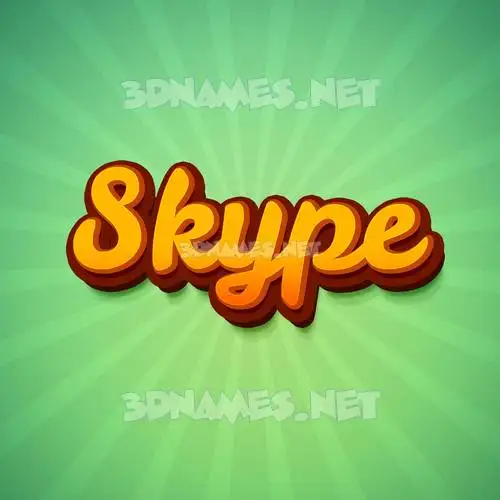 skype in Green Rays style - 3D name wallpaper