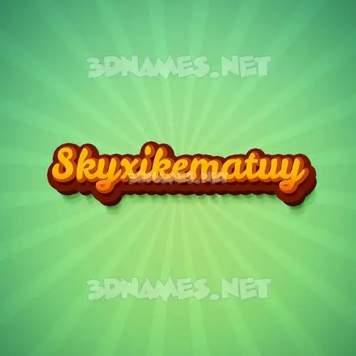 skyxikematuy in Green Rays style - 3D name wallpaper skyxikematuy in Green Rays style - 3D name wallpaper