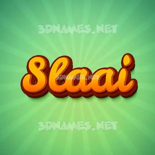 slaai in Green Rays style - 3D name wallpaper slaai in Green Rays style - 3D name wallpaper