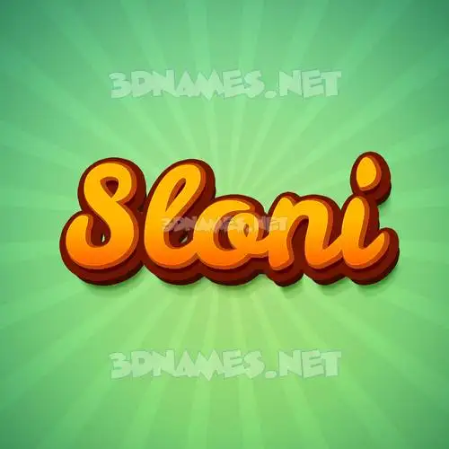 sloni in Green Rays style - 3D name wallpaper sloni in Green Rays style - 3D name wallpaper