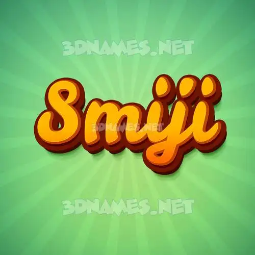 smiji in Green Rays style - 3D name wallpaper smiji in Green Rays style - 3D name wallpaper