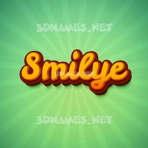 smilye in Green Rays style - 3D name wallpaper