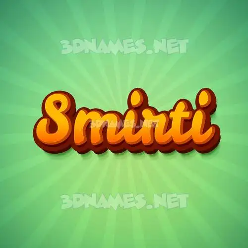 smirti in Green Rays style - 3D name wallpaper