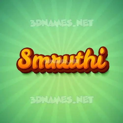 smruthi in Green Rays style - 3D name wallpaper