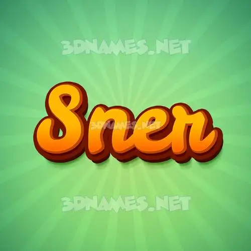 sner in Green Rays style - 3D name wallpaper sner in Green Rays style - 3D name wallpaper