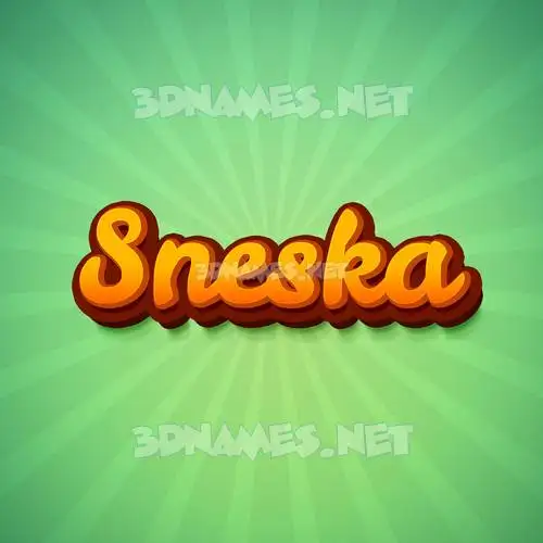 sneska in Green Rays style - 3D name wallpaper sneska in Green Rays style - 3D name wallpaper