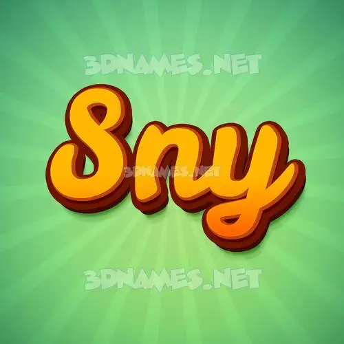 sny in Green Rays style - 3D name wallpaper sny in Green Rays style - 3D name wallpaper