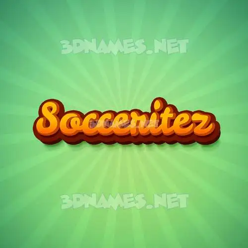 socceritez in Green Rays style - 3D name wallpaper