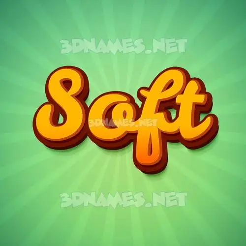 soft in Green Rays style - 3D name wallpaper soft in Green Rays style - 3D name wallpaper