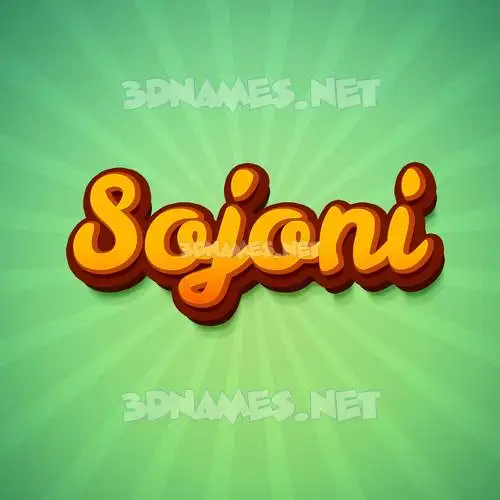 sojoni in Green Rays style - 3D name wallpaper sojoni in Green Rays style - 3D name wallpaper
