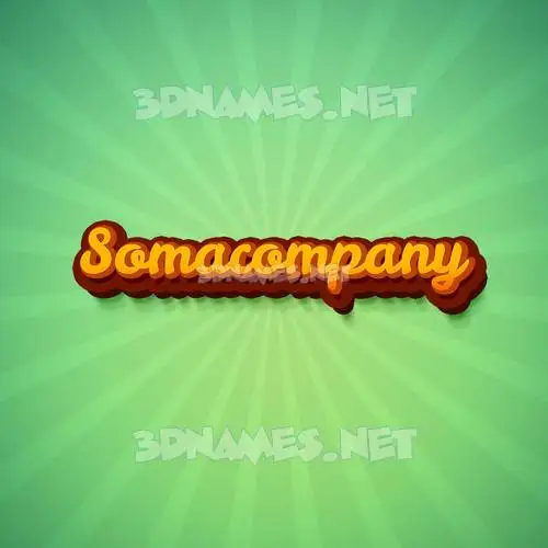 somacompany in Green Rays style - 3D name wallpaper