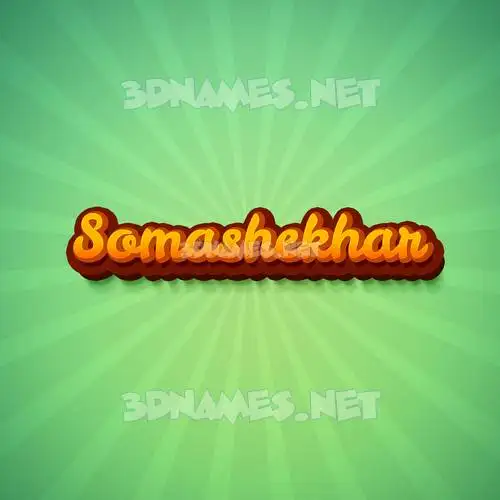 somashekhar in Green Rays style - 3D name wallpaper