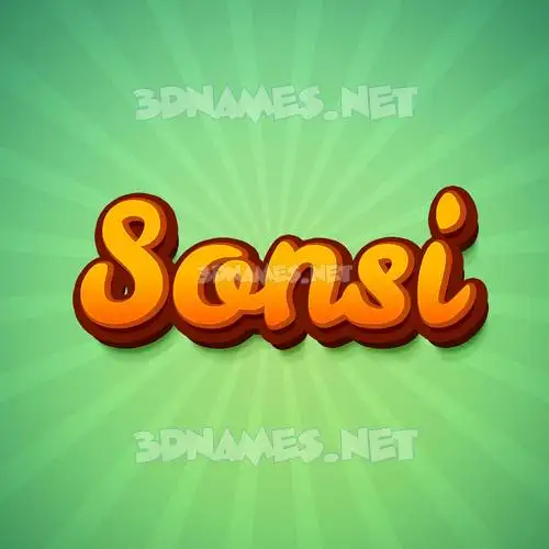 sonsi in Green Rays style - 3D name wallpaper