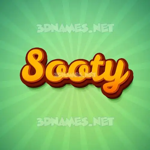 sooty in Green Rays style - 3D name wallpaper