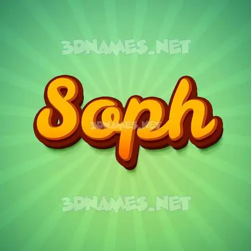 soph in Green Rays style - 3D name wallpaper