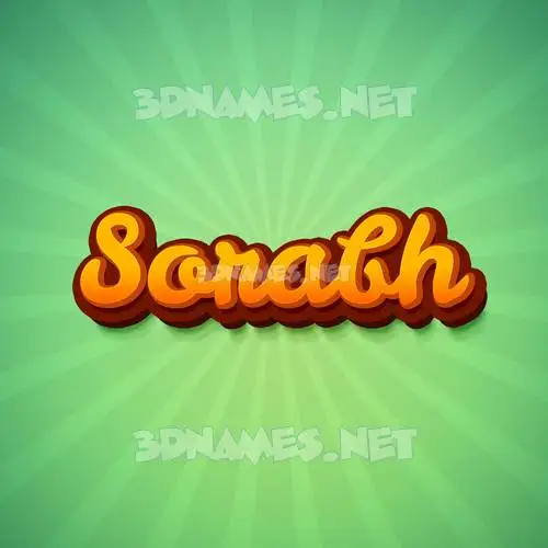 sorabh in Green Rays style - 3D name wallpaper