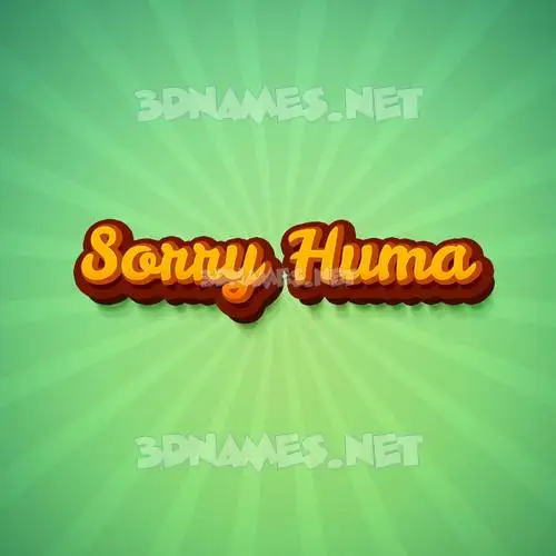 sorry huma in Green Rays style - 3D name wallpaper sorry huma in Green Rays style - 3D name wallpaper