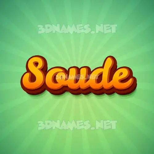 soude in Green Rays style - 3D name wallpaper soude in Green Rays style - 3D name wallpaper