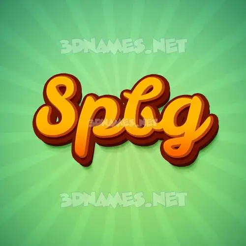 spbg in Green Rays style - 3D name wallpaper