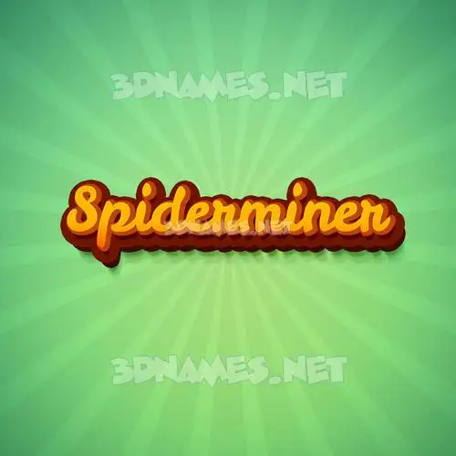 spiderminer in Green Rays style - 3D name wallpaper spiderminer in Green Rays style - 3D name wallpaper