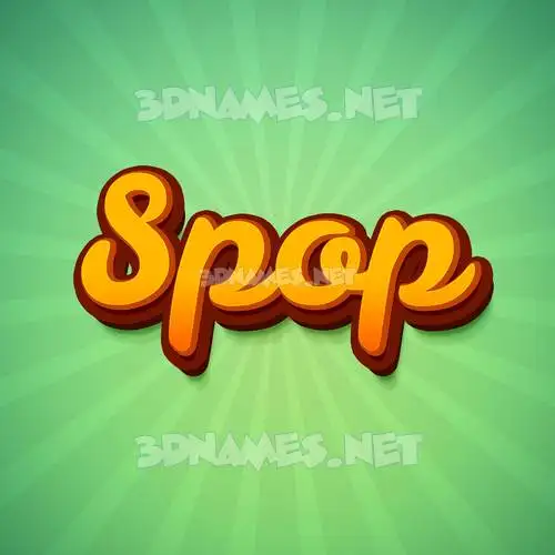 spop in Green Rays style - 3D name wallpaper spop in Green Rays style - 3D name wallpaper