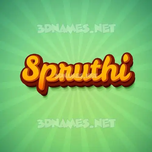 spruthi in Green Rays style - 3D name wallpaper