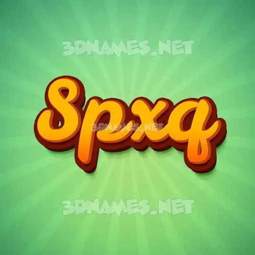 spxq in Green Rays style - 3D name wallpaper