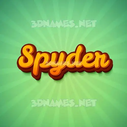 spyder in Green Rays style - 3D name wallpaper spyder in Green Rays style - 3D name wallpaper