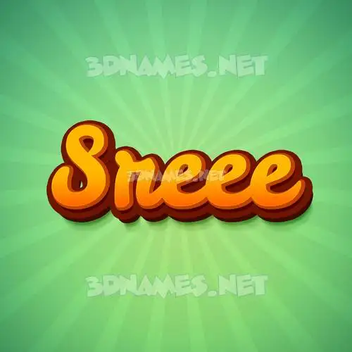 sreee in Green Rays style - 3D name wallpaper
