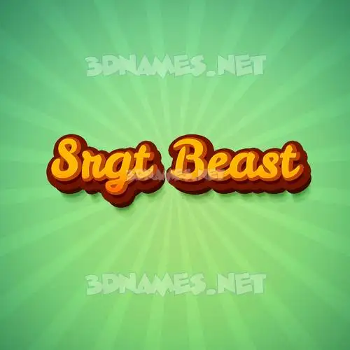 srgt beast in Green Rays style - 3D name wallpaper srgt beast in Green Rays style - 3D name wallpaper