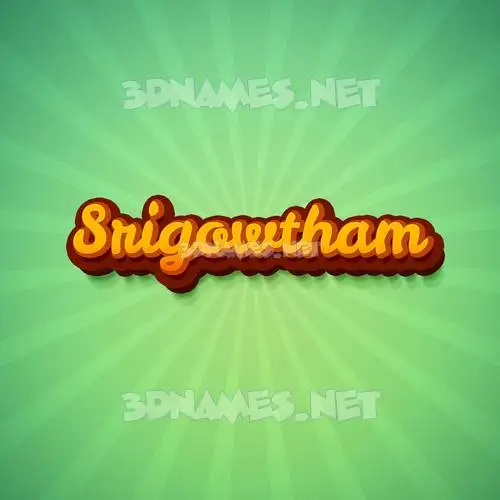 srigowtham in Green Rays style - 3D name wallpaper