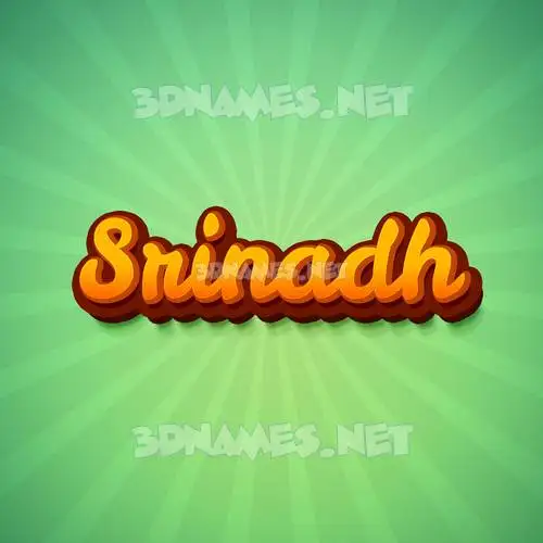 srinadh in Green Rays style - 3D name wallpaper