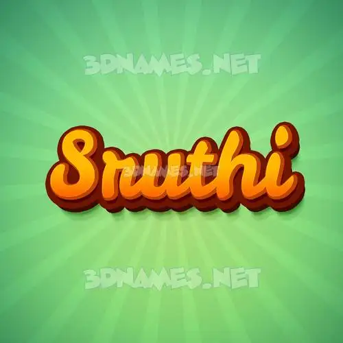 sruthi in Green Rays style - 3D name wallpaper