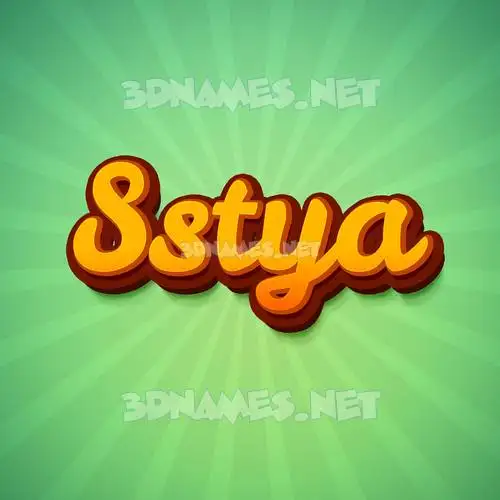 sstya in Green Rays style - 3D name wallpaper