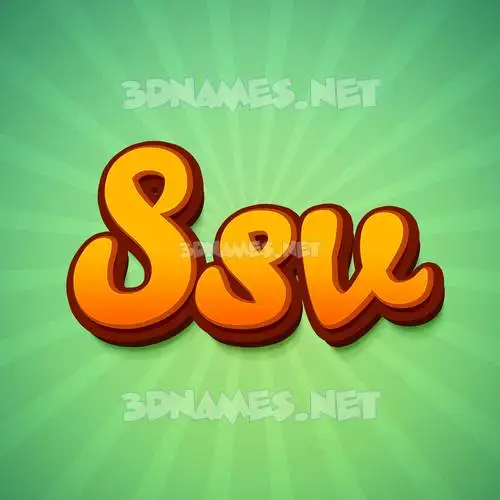 ssv in Green Rays style - 3D name wallpaper