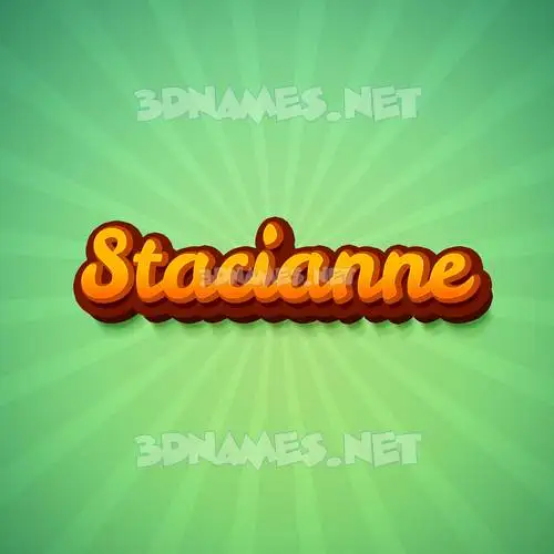 stacianne in Green Rays style - 3D name wallpaper