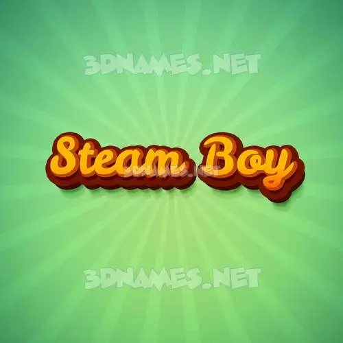 steam boy in Green Rays style - 3D name wallpaper steam boy in Green Rays style - 3D name wallpaper