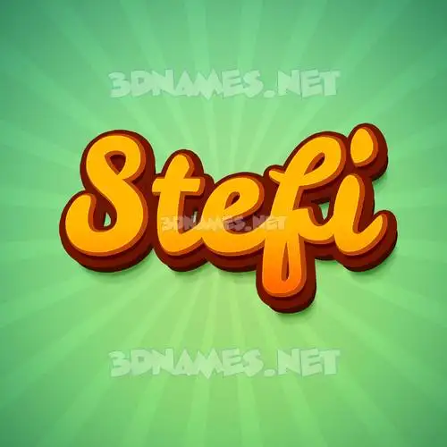 stefi in Green Rays style - 3D name wallpaper