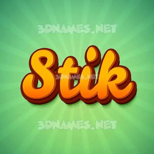 stik in Green Rays style - 3D name wallpaper stik in Green Rays style - 3D name wallpaper